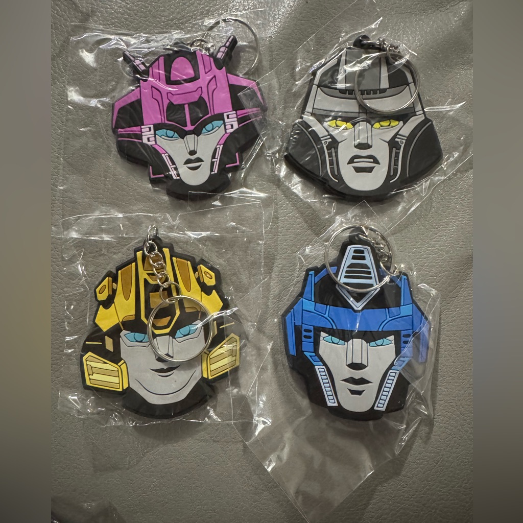 Transformers Robot Face Keychains Set All 4 Collectable